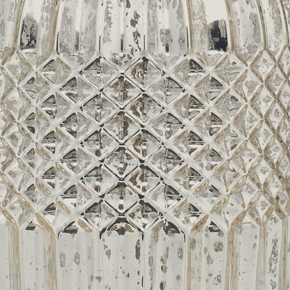 Isla Table Lamp by Lifestyle by JY in silver mercury glass. Made from silver mercury glass in a modern style.