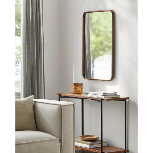 Kinsale Mirror - 525267 by Livabliss in frame: brown and wood finish. Made from wood in a modern style.