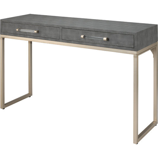 Kain Console by The Livingston Collection. Made from iron, faux patterned leather in a transitional style.