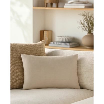 Linen Solid Pillow - 19229 by Livabliss in null. Made from front: 100% linen, back: 100% linen in a modern style.