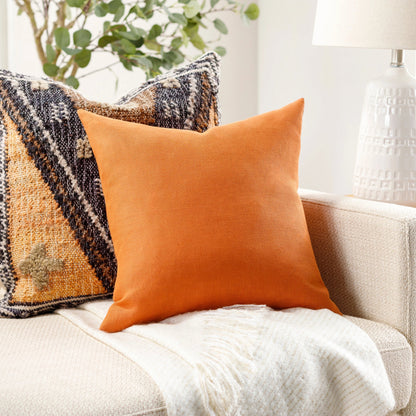 Linen Solid Pillow - 19229 by Livabliss in null. Made from front: 100% linen, back: 100% linen in a modern style.