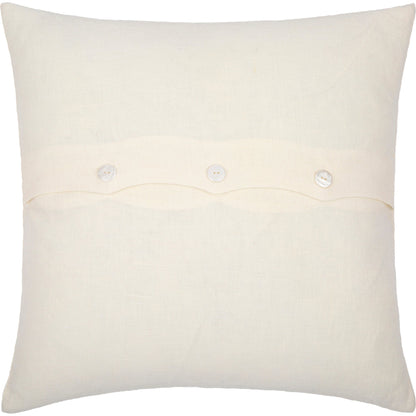Linen Stripe Embellished Pillow - 33448 by Surya in cream, black. Made from 100% linen in a cottage & farmhouse style.