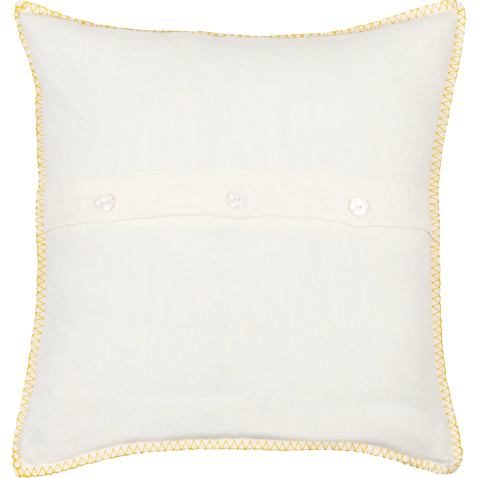 Linen Stripe Embellished Pillow - 22545 by Surya in cream, mustard, orange, medium gray, rust. Made from 100% linen in a cottage & farmhouse style.