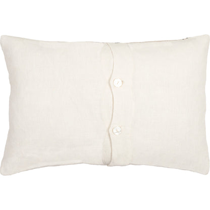 Linen Stripe Embellished Pillow - 13701 by Surya in light beige, black, oatmeal. Made from 100% linen in a eclectic & global style.