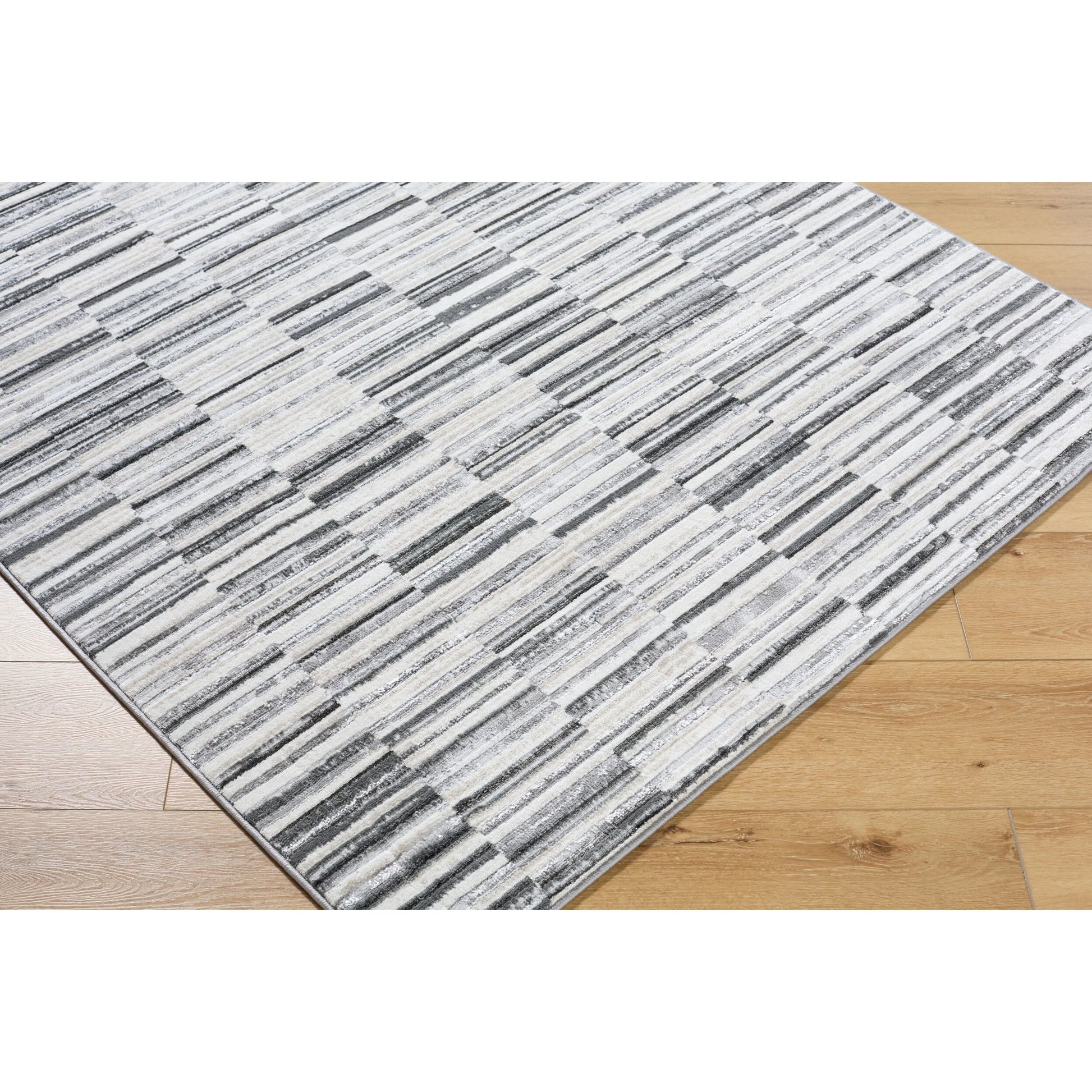 Lustro LSR-2331 Rug by Livabliss in ivory, light beige, gray, charcoal, black. Made from polypropylene, polyester in a unique style.