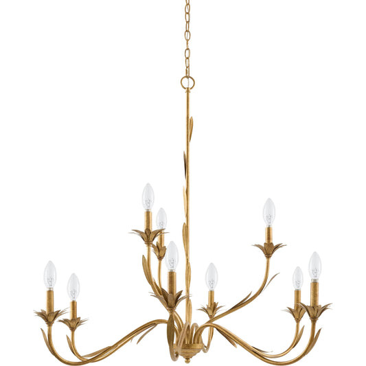 Lustre Chandelier by Livabliss in gold and powder coated. Made from iron in a unique style.