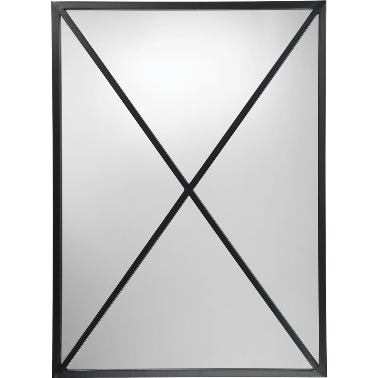 001 SR-819748 | Primary Silo | Xander Mirror by Lifestyle by JY in black with plain mirror. Made from metal in a rustic style.