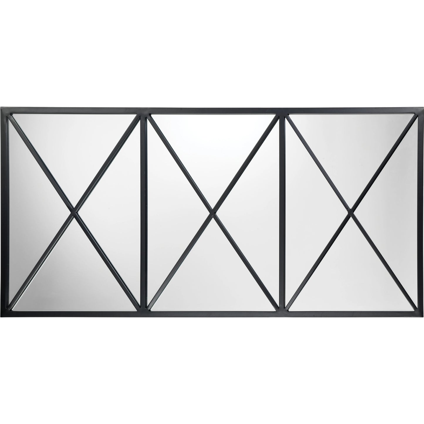 001 SR-819749 | Primary Silo | Xyla Mirror by Lifestyle by JY in black with plain mirror. Made from metal in a rustic style.