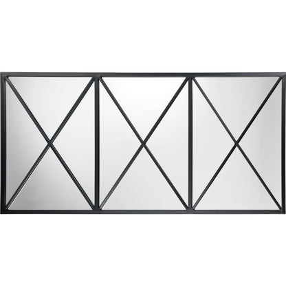 Xyla Mirror by Lifestyle by JY in black with plain mirror. Made from metal in a rustic style.