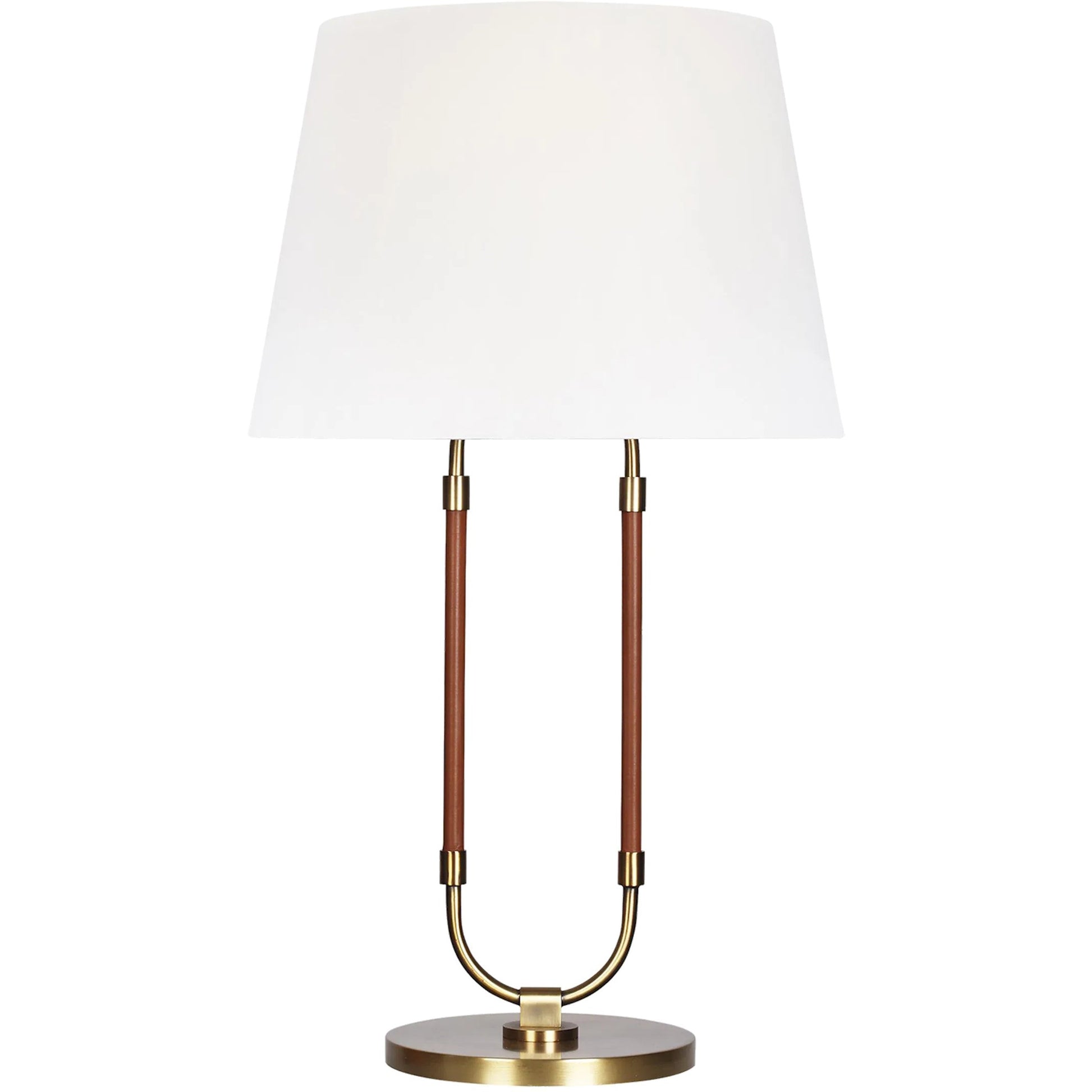 Katie Table Lamp by Visual Comfort & Co. in time worn brass. Made from steel in a unique style.