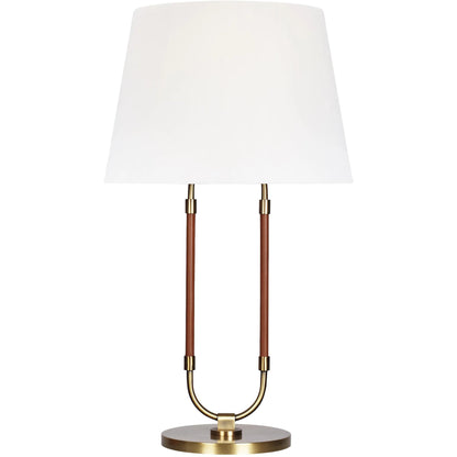 Katie Table Lamp by Visual Comfort & Co. in time worn brass. Made from steel in a unique style.