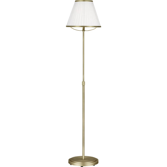 Esther Floor Lamp by Visual Comfort & Co. in time worn brass. Made from steel in a unique style.