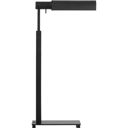 Leonard Small Task Floor Lamp by Visual Comfort & Co. in aged iron. Made from steel in a unique style.