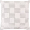 Off-White, Light Silver, Pale Slate / Down Feather / 18" x 18"