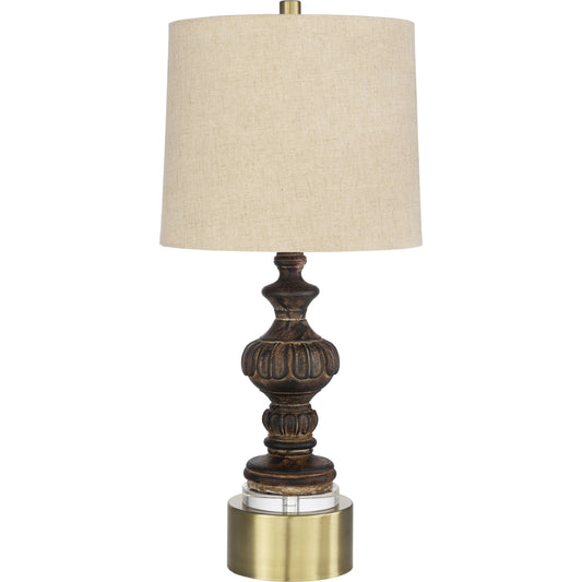 Lottie Lamp - 25183 by Surya in brown, gold, natural linen and platedantiqued,hand finishedplated. Made from linen, metal in a transitional style.