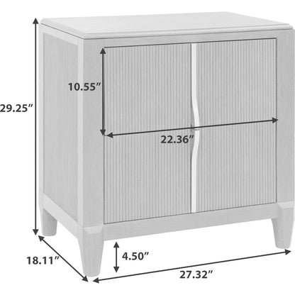 West End Loft Nightstand by Pulaski Furniture in tuxedo. Made from rubberwood in a modern style.