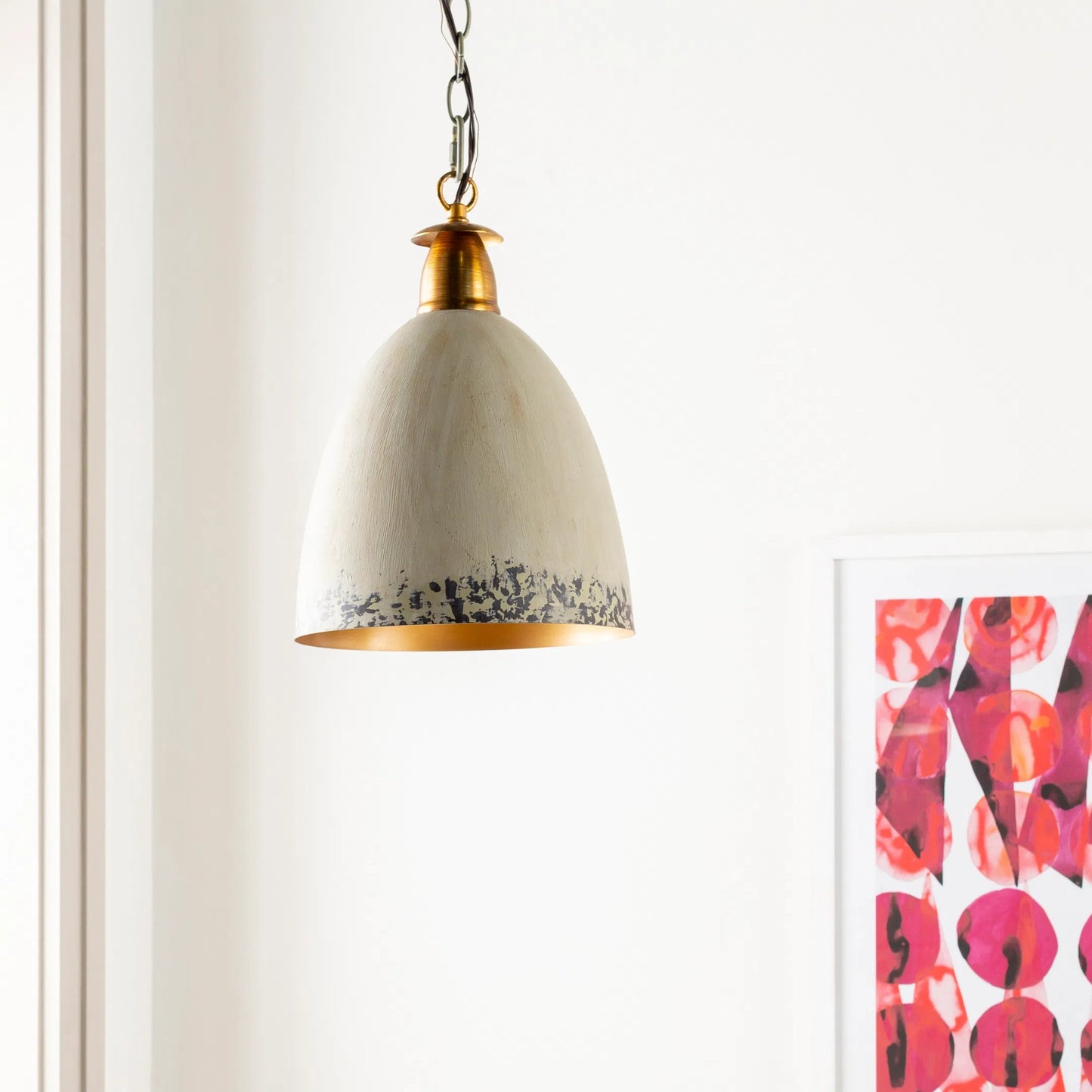 004 SI-1905641 | Lifestyle | Malton Ceiling Light - 25305 by Surya in gray, gold, black and painted. Made from metal in a modern style.