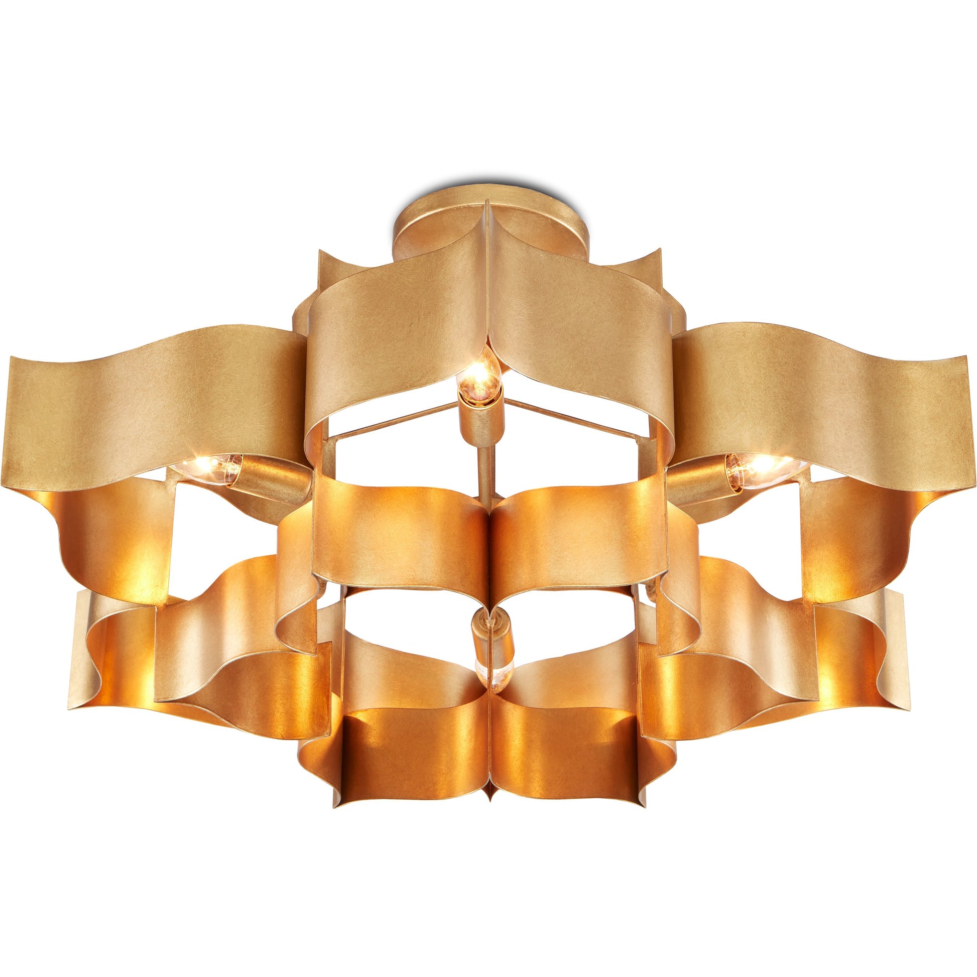 Grand Lotus Chandelier by Currey and Company. Made from unique in a modern style.