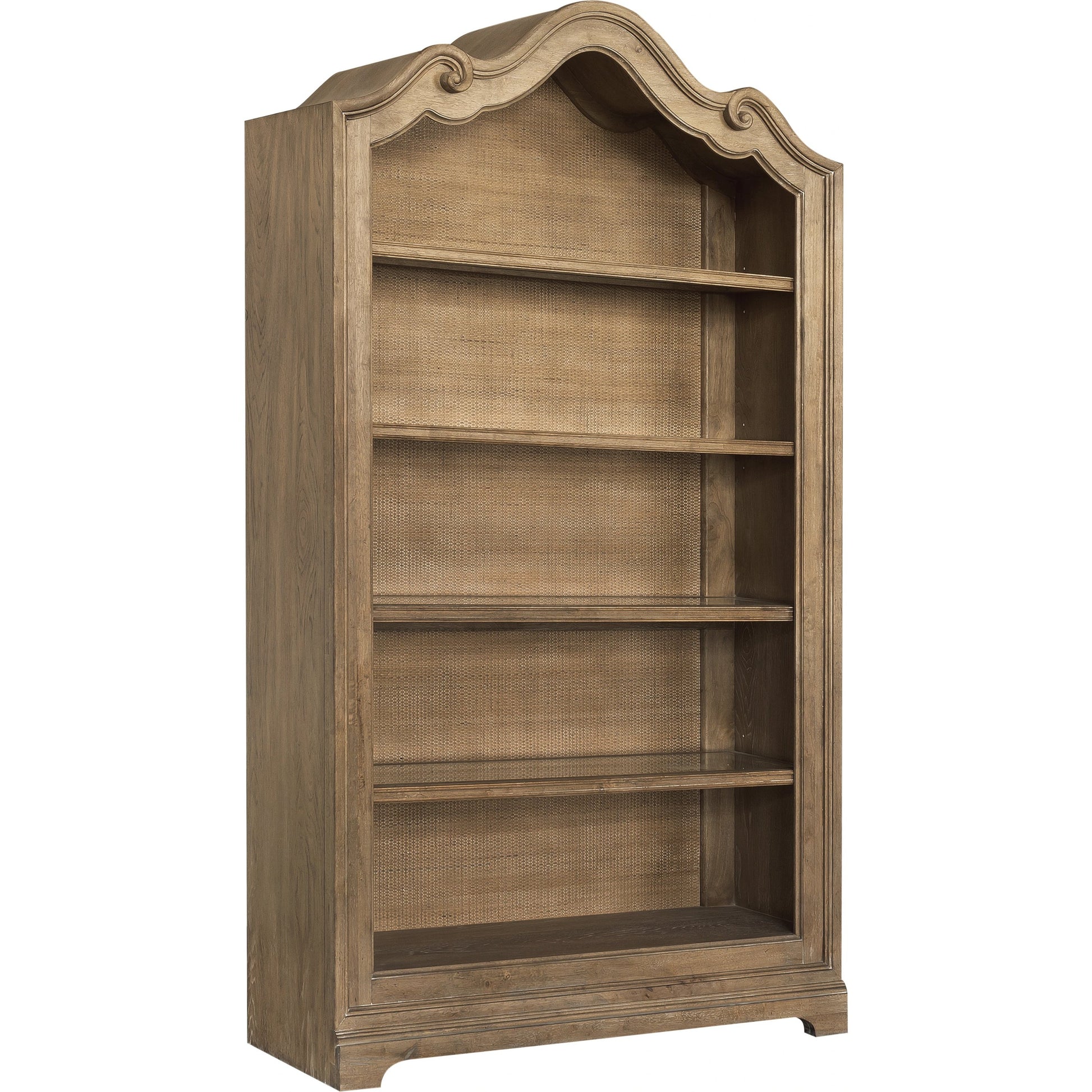 Weston Hills Bookcase by Pulaski Furniture in flax seed. Made from hardwood solids, hickory veneers in a traditional style.