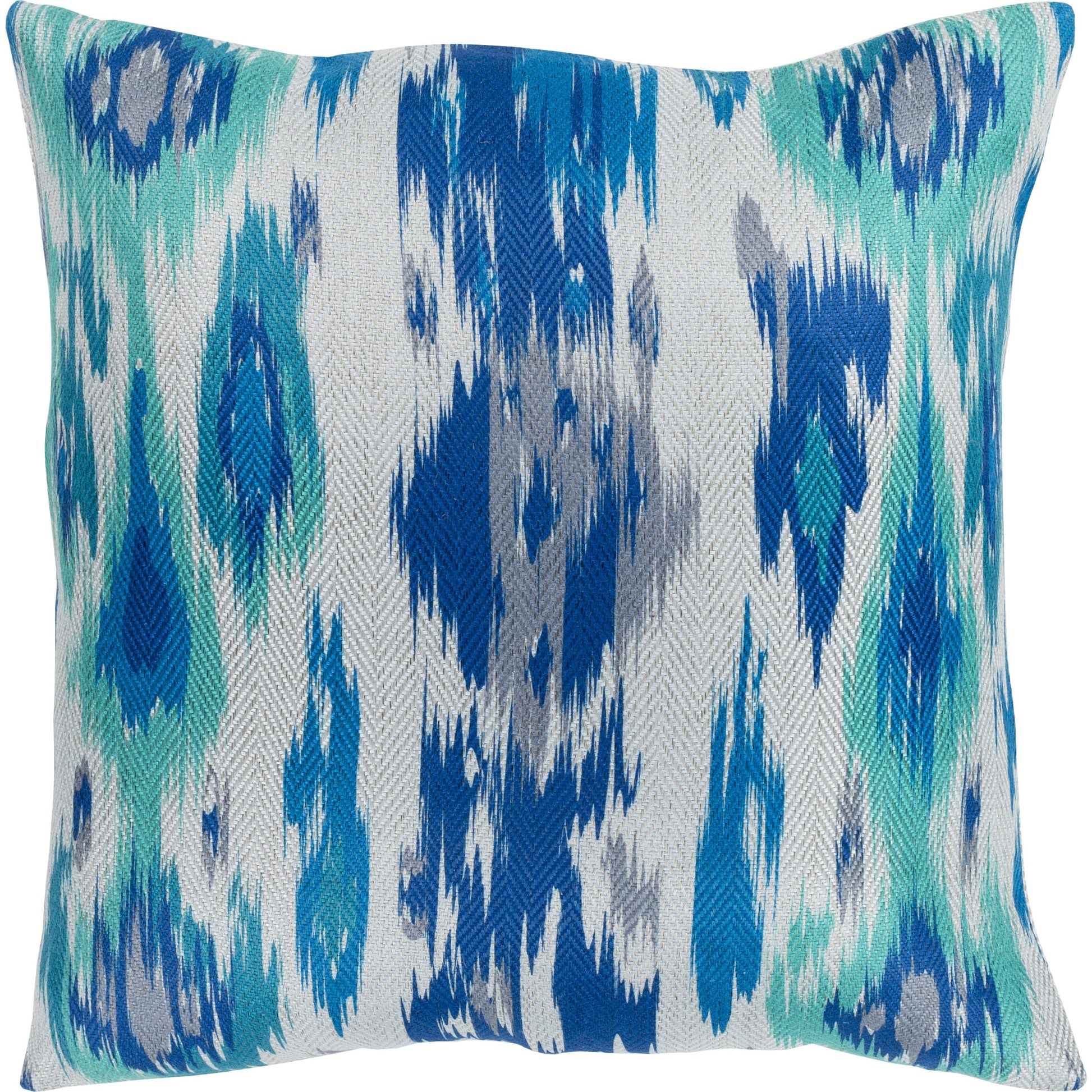 Liberty Pillow - 22707 by Surya in blue, teal, gray, beige, light gray. Made from 100% polyester in a eclectic & global style.