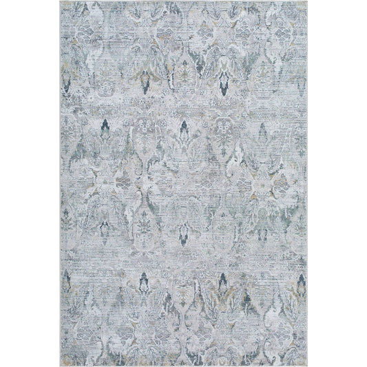 Lorenz 557251 Rug by Livabliss in ivory, light sage, light gray, gray, sage. Made from polypropylene, polyester in a unique style.