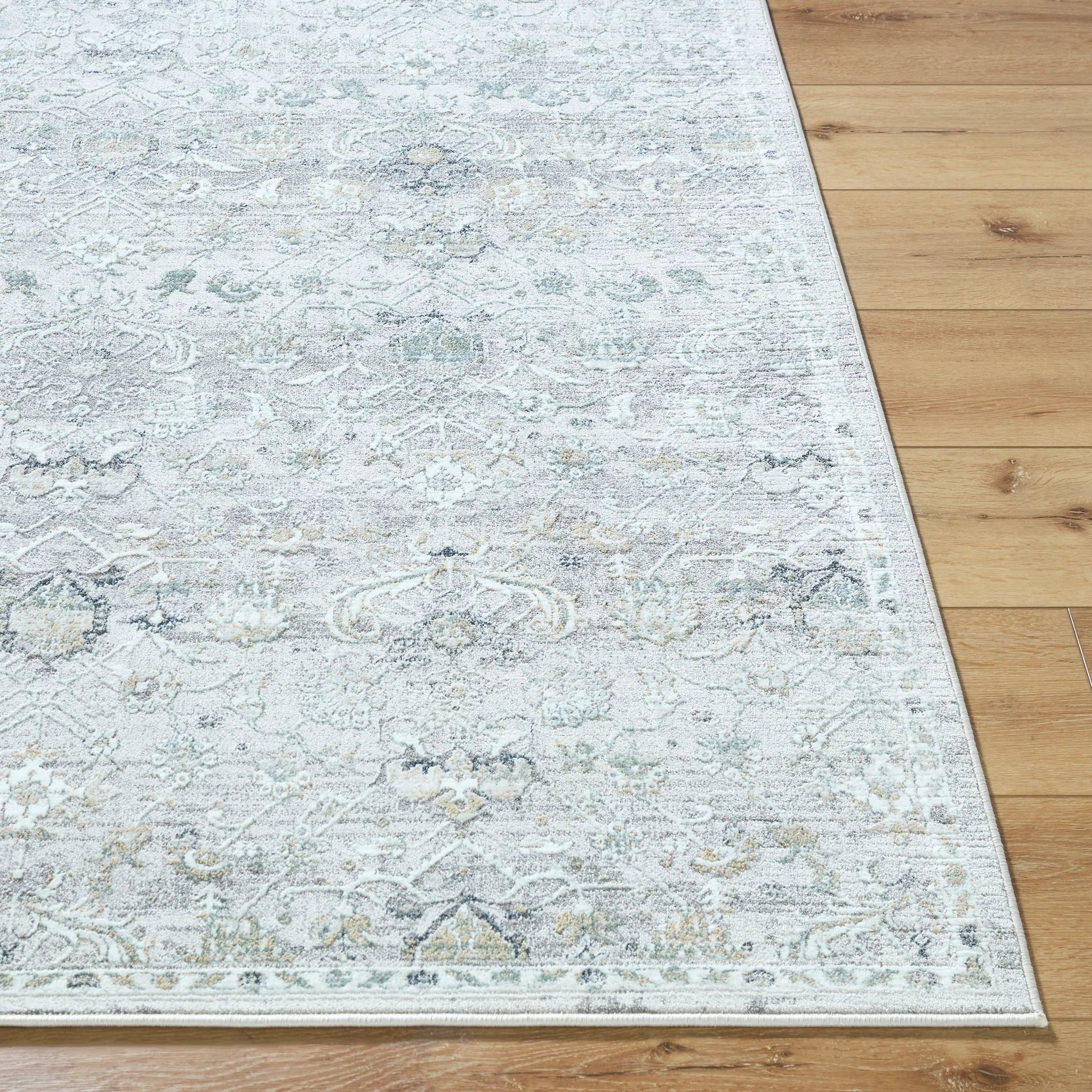 Lorenz LTZ-2301 Rug by Livabliss in light sage, light gray, gray, ivory, sage. Made from polypropylene, polyester in a unique style.