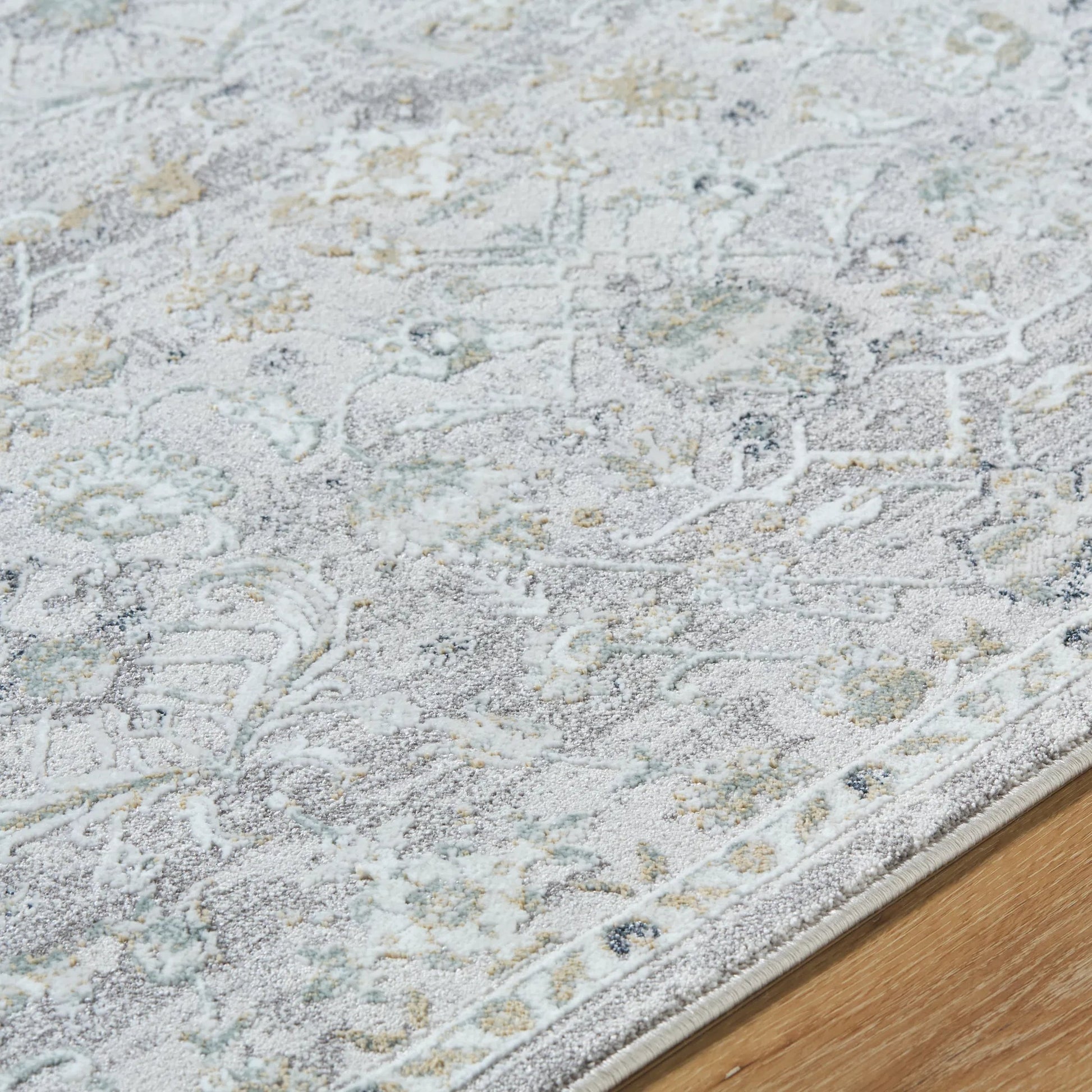 Lorenz LTZ-2301 Rug by Livabliss in light sage, light gray, gray, ivory, sage. Made from polypropylene, polyester in a unique style.