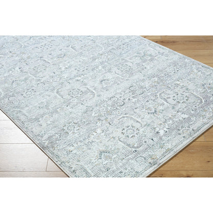 Lorenz 557261 Rug by Livabliss in light sage, ivory, light gray, gray, sage. Made from polypropylene, polyester in a unique style.
