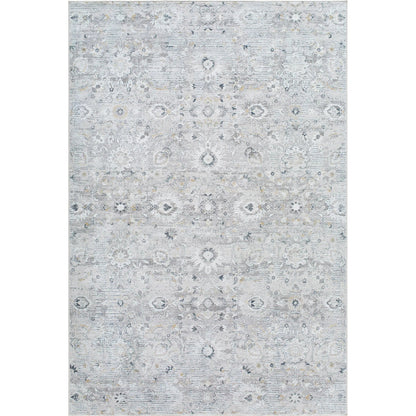 Lorenz 557266 Rug by Livabliss in light sage, ivory, light gray, gray, deep teal. Made from polypropylene, polyester in a unique style.