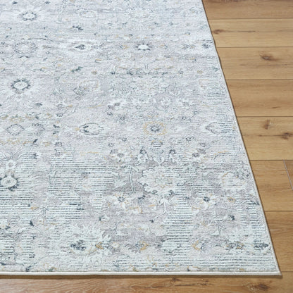 Lorenz 557266 Rug by Livabliss in light sage, ivory, light gray, gray, deep teal. Made from polypropylene, polyester in a unique style.