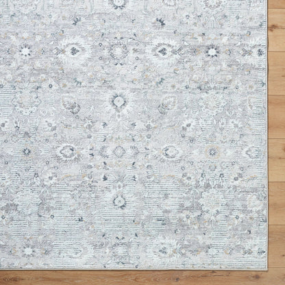 Lorenz 557266 Rug by Livabliss in light sage, ivory, light gray, gray, deep teal. Made from polypropylene, polyester in a unique style.