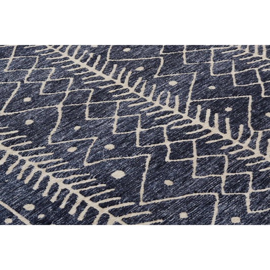 Colton Geometric Rug - 8318F by Feizy in blue, ivory. Made from polyester in a unique style.