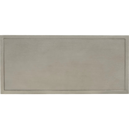 Melange Holy Cow Chest by Hooker Furniture in silver metal, beige hair on hide leather. Made from wood, metal, hair on hide leather in a transitional style.