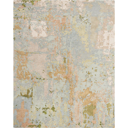 Lukla LUA-2300 Rug by Surya in sage, sky blue, blush, olive, cream. Made from viscose, wool in a unique style.