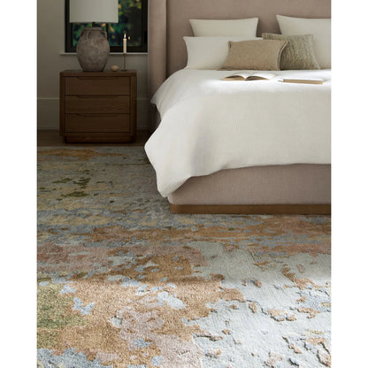 Lukla LUA-2300 Rug by Surya in sage, sky blue, blush, olive, cream. Made from viscose, wool in a unique style.