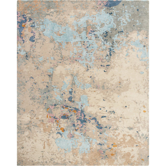 Lukla Rug - 534490 by Surya in beige, sky blue, navy, blush pink, mustard yellow. Made from viscose, wool in a unique style.