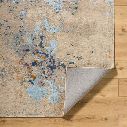 Lukla Rug - 534490 by Surya in khaki, silver, prairie dust, sage. Made from viscose, wool in a unique style.