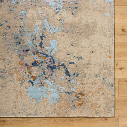 Lukla Rug - 534490 by Surya in khaki, silver, prairie dust, sage. Made from viscose, wool in a unique style.