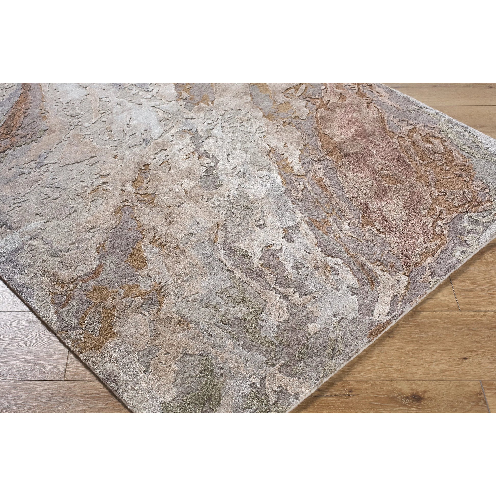 Lukla LUA-2302 Rug by Surya in taupe, slate, rust, sandstone, olive. Made from wool, viscose in a unique style.