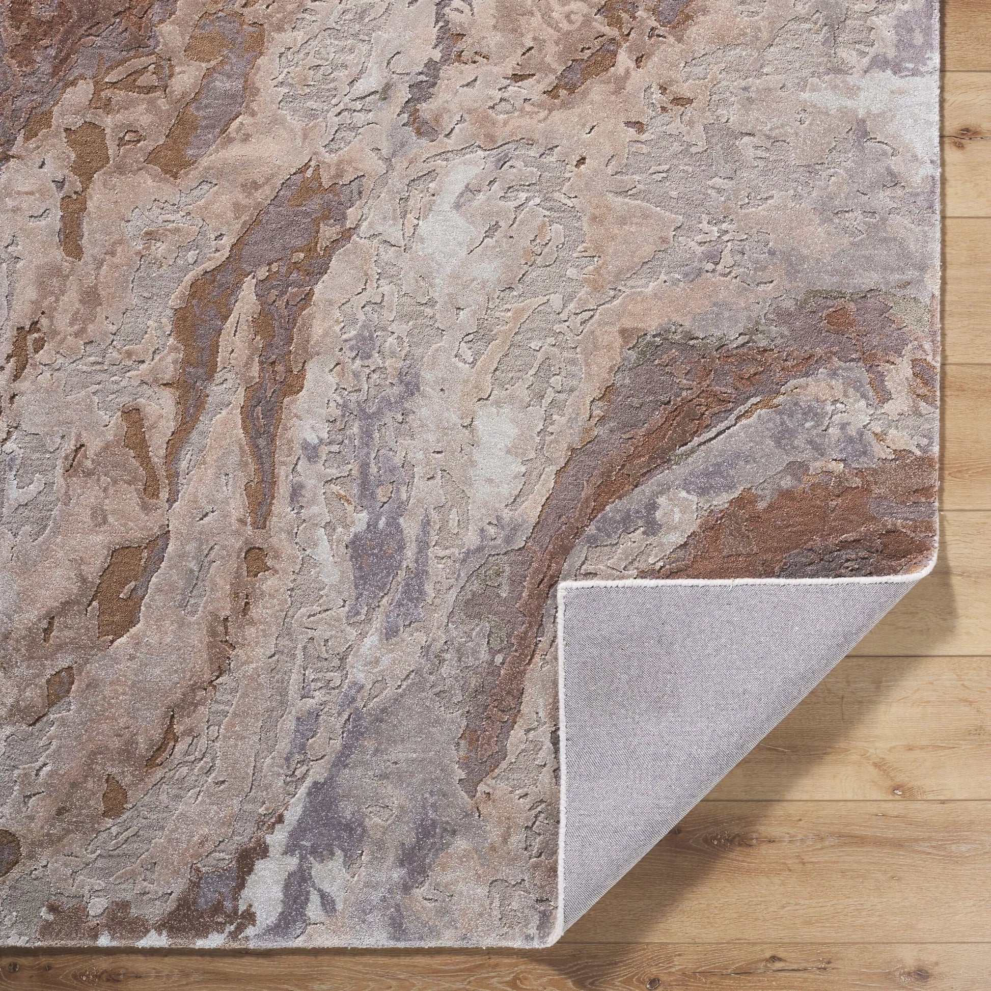 Lukla LUA-2302 Rug by Surya in taupe, slate, rust, sandstone, olive. Made from wool, viscose in a unique style.