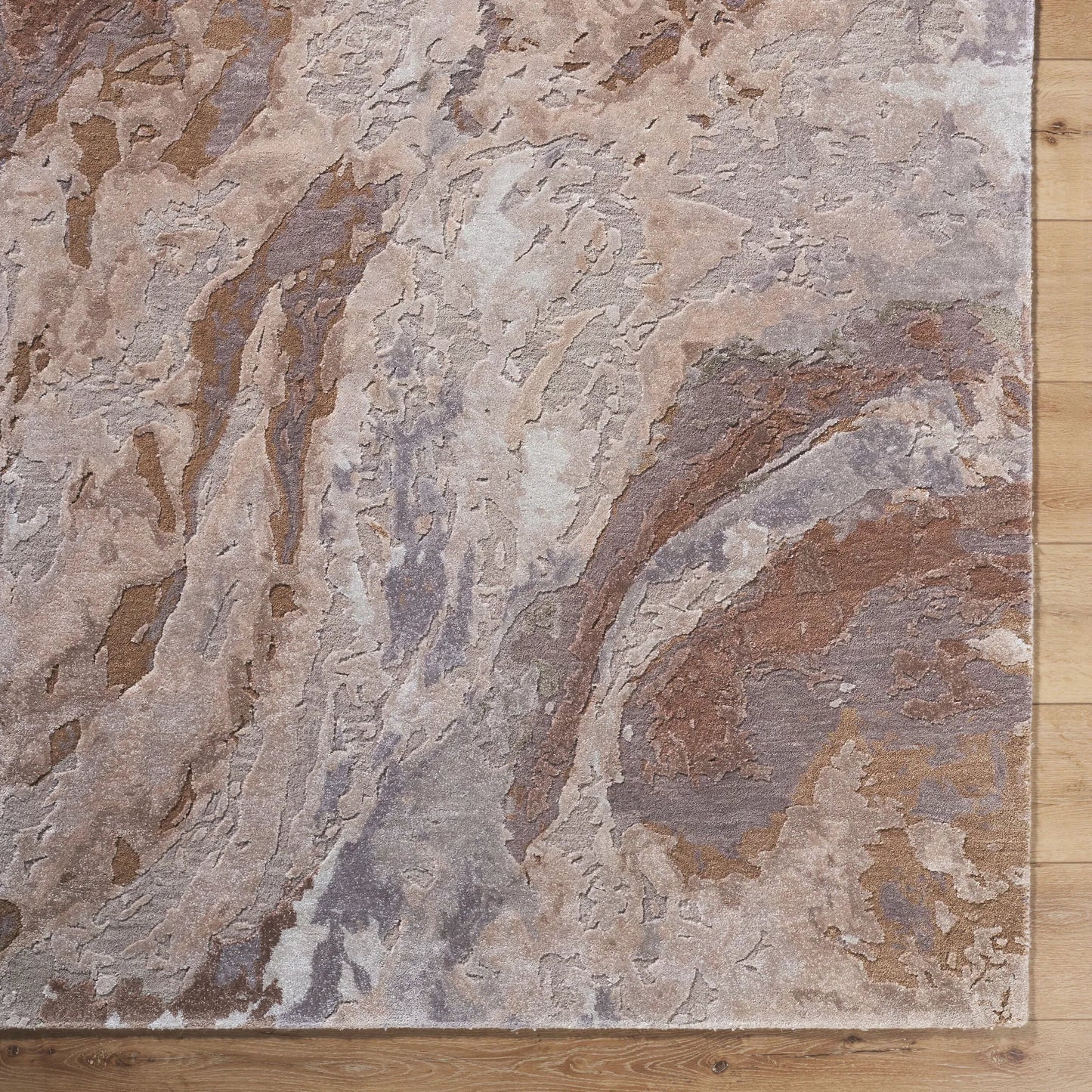 006 SI-2258836,SI-2258837,SI-2258838,SI-2258839,SI-2258840 | Closeup | Lukla LUA-2302 Rug by Surya in taupe, slate, rust, sandstone, olive. Made from wool, viscose in a unique style.