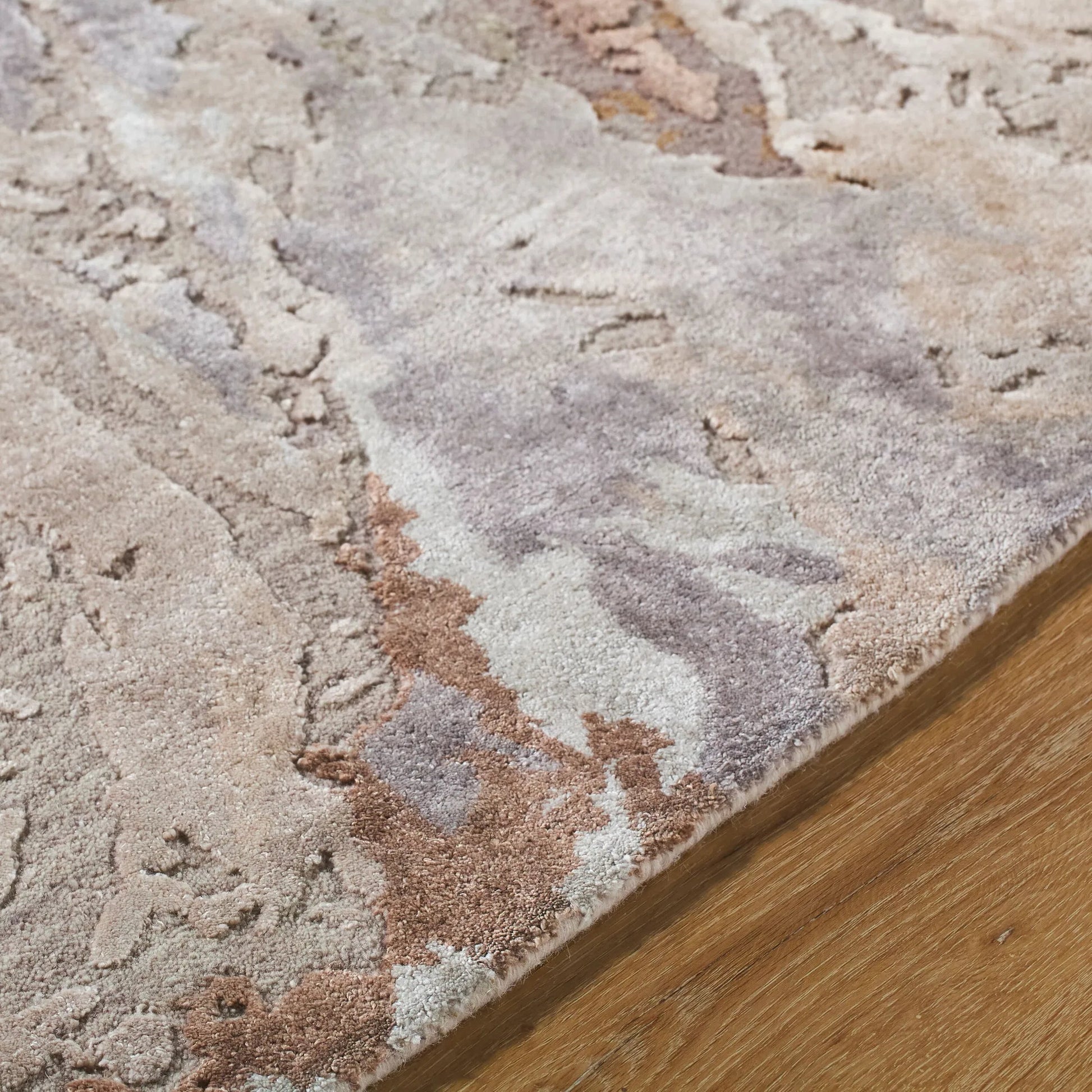 Lukla LUA-2302 Rug by Surya in taupe, slate, rust, sandstone, olive. Made from wool, viscose in a unique style.