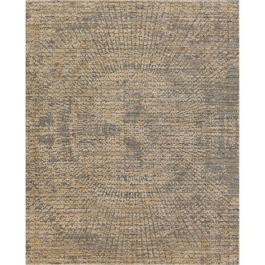 Lucknow LUC-2300 Rug by Surya in black, gray, mustard, beige. Made from 75% viscose, 25% wool in a unique style.