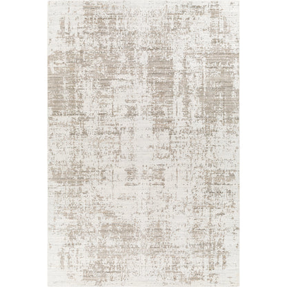 Lucknow Rug - 27059 by Surya in medium gray, oatmeal, taupe, charcoal. Made from face: 75% viscose, 25% wool, warp: 100% cotton in a unique style.