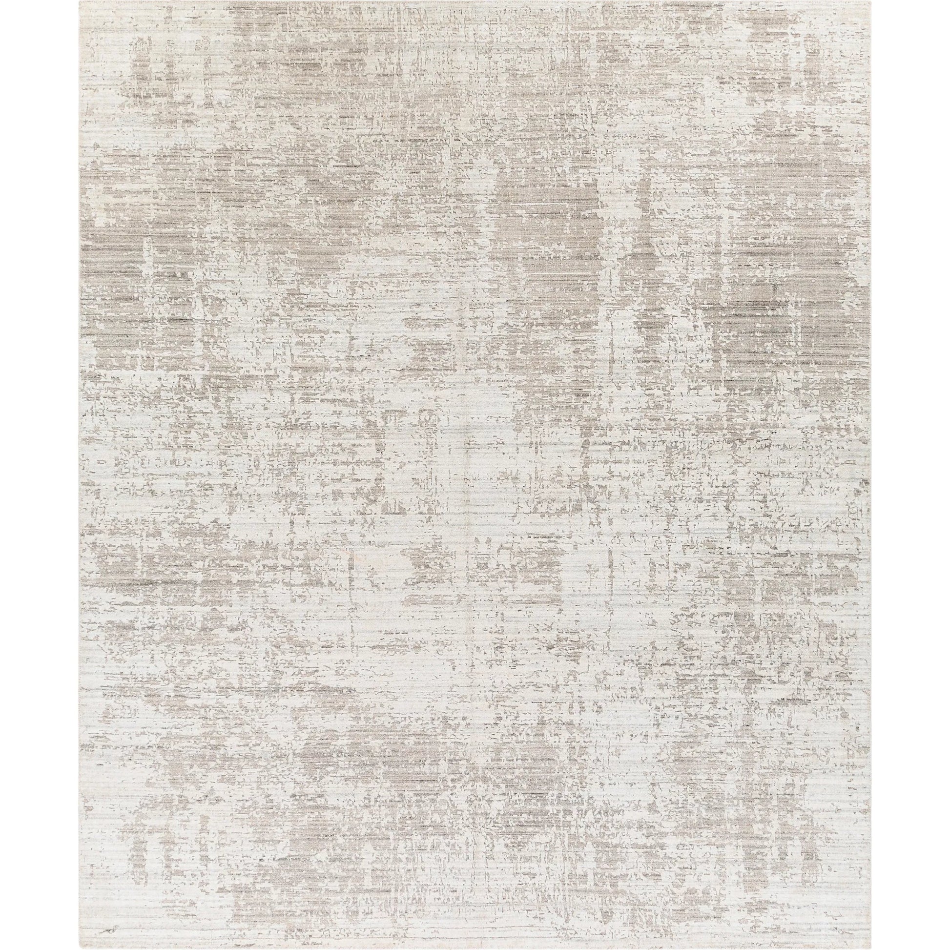 Lucknow Rug - 27059 by Surya in medium gray, oatmeal, taupe, charcoal. Made from face: 75% viscose, 25% wool, warp: 100% cotton in a unique style.