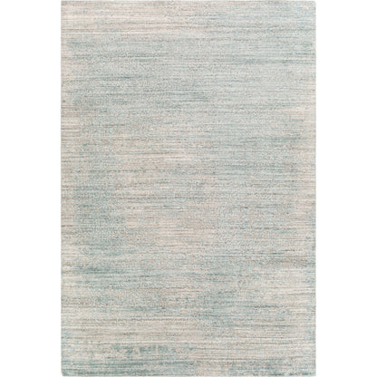 Lucknow Rug - 26922 by Surya in medium gray, taupe, charcoal, slate, deep teal. Made from 75% viscose, 25% wool in a unique style.