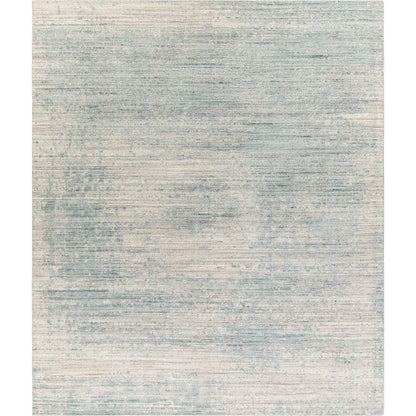 Lucknow Rug - 26922 by Surya in medium gray, taupe, charcoal, slate, deep teal. Made from 75% viscose, 25% wool in a unique style.