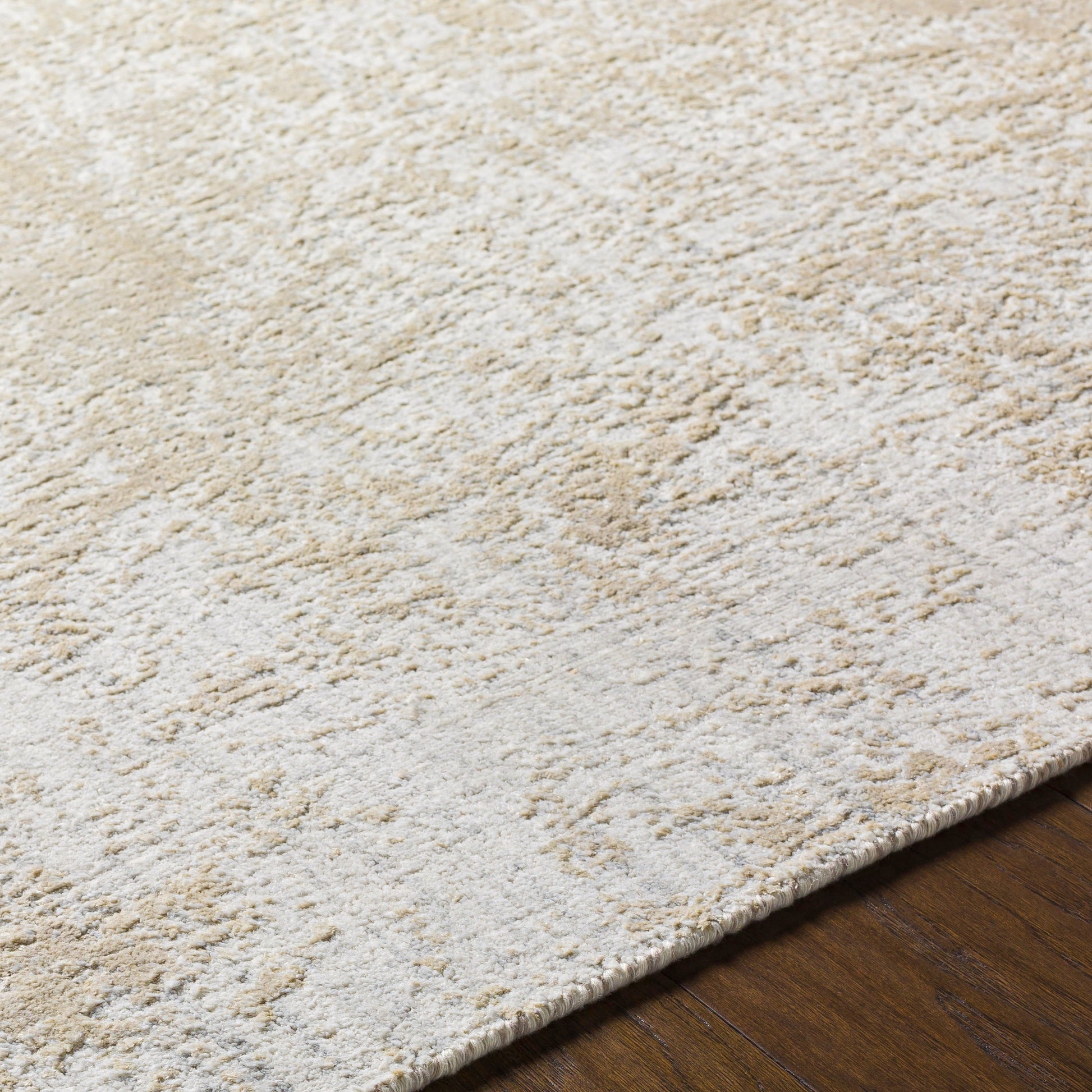 Lucknow Rug - 26923 by Surya in light beige, oatmeal. Made from 75% viscose, 25% wool in a unique style.