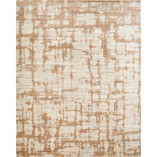 Lucknow Rug - 496537 by Surya in khaki, light grey, pearl, camel. Made from face: 80% viscose, 20% wool, warp: 100% cotton in a unique style.