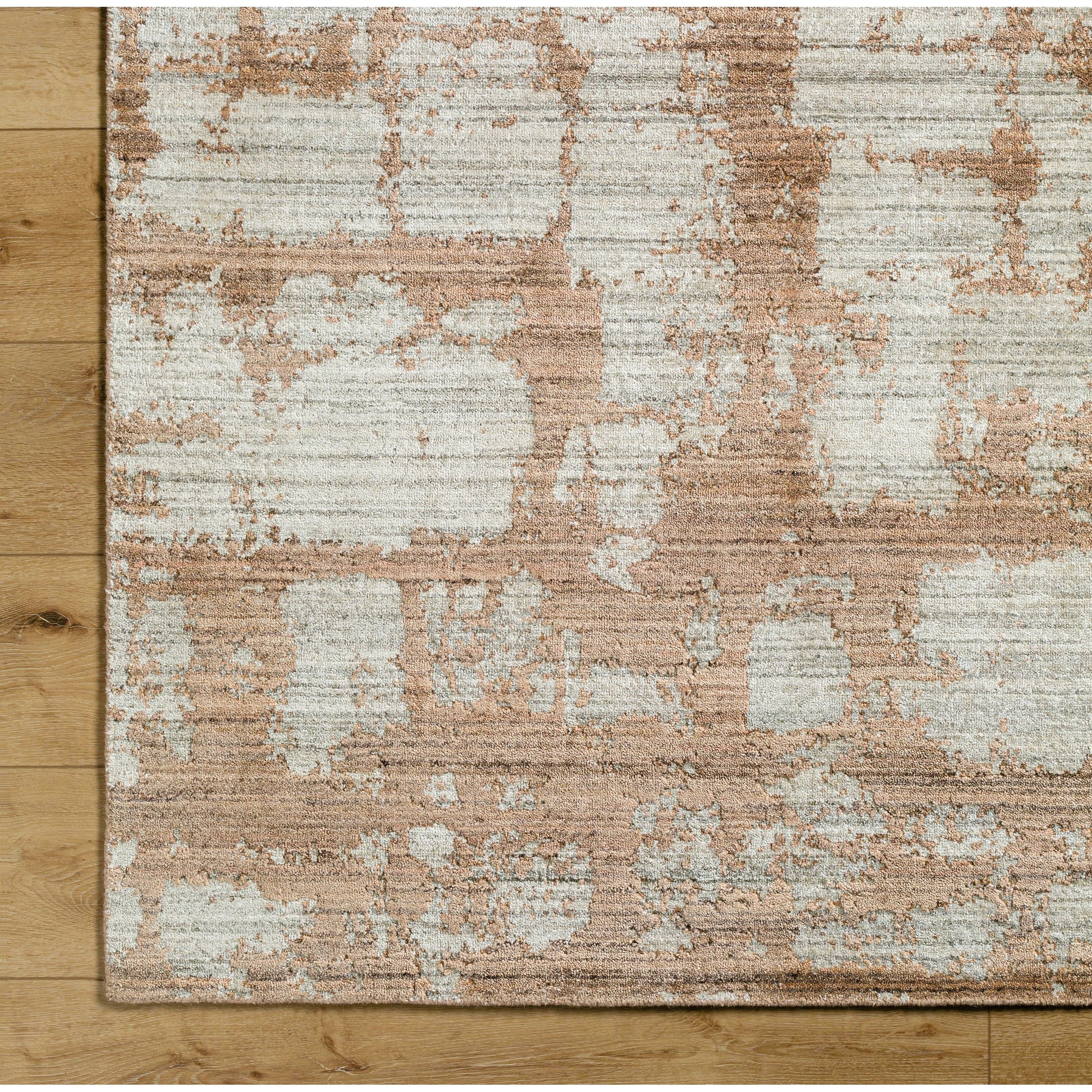 Lucknow Rug - 496537 by Surya in beige, sandstone, cream. Made from face: 80% viscose, 20% wool, warp: 100% cotton in a unique style.